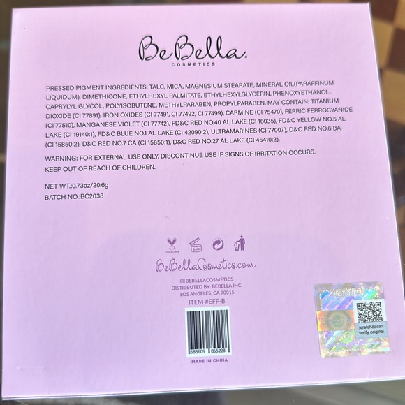 LOTUS LOVE BEBELLA COSMETICS 16 EYESHADOW COLORS AND A MIRROR PALLET - Picture 6 of 6